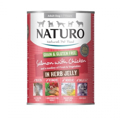Naturo uGI TROFI SKuLOu Grain Free me Solomo, Kotopoulo, Laxanika kai Frouta 390gr